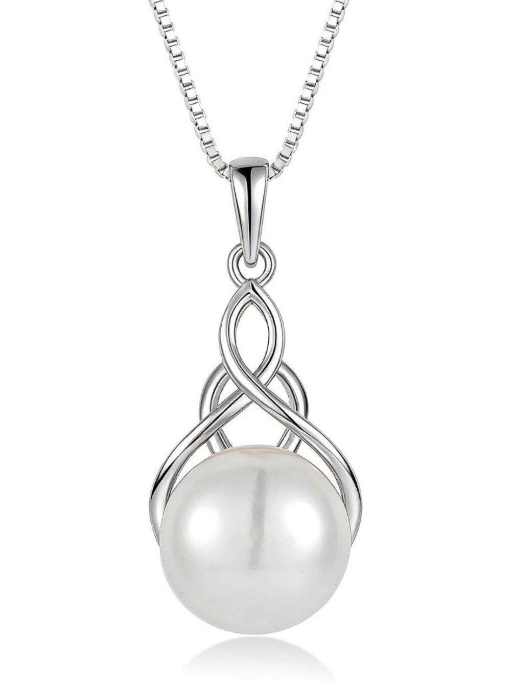 Elegant Freshwater Pearl Necklace, 14K Gold Plated, Adjustable 18"+2" Chain